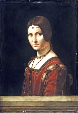 Leonardo da Vinci, Ritratto di dama (La Belle Ferronnière o “Presunto ritratto di Lucrezia Crivelli”) (1493 -1495 circa), Olio su tavola di noce;
