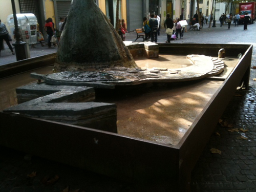 Fontana via Scarlatti svuotata