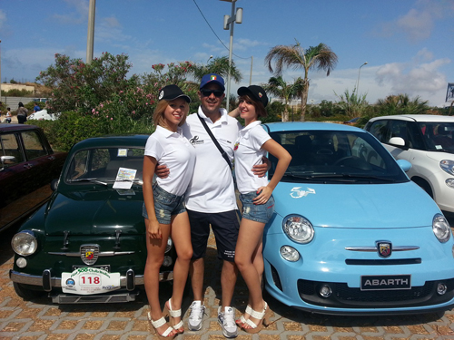 Andrea Occhipinti e le ragazze Abarth