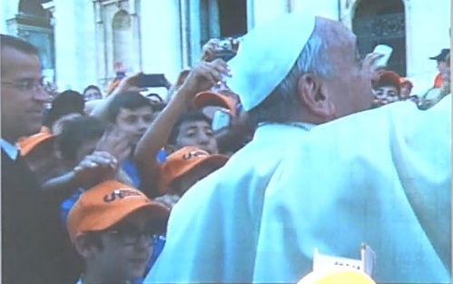 Ugo Gallo accanto a papa Francesco