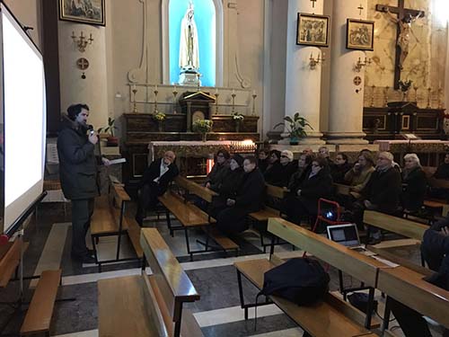 La presentazione dei dati ieri sera in chiesa